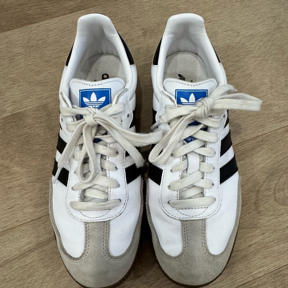Adidas Sambas White & Black Size 8